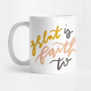 great is your faithfulness christian bible verse design Mug